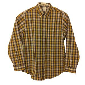 Brooks Brothers Regent shirt mens L Large multicolor plaid dress button long sl